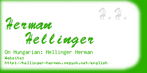 herman hellinger business card